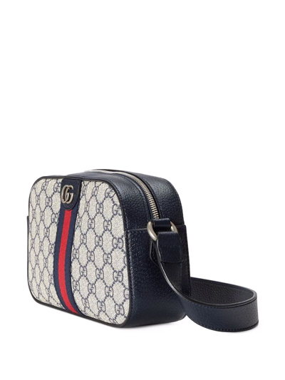 Shop Gucci Ophidia Crossbody Bag In Blau