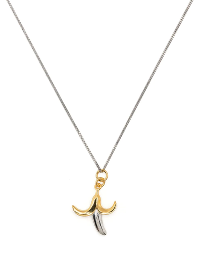 Shop True Rocks Two-tone Banana-charm Necklace In Silver