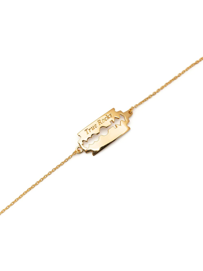 True Rocks Razor Charm Bracelet In Gold