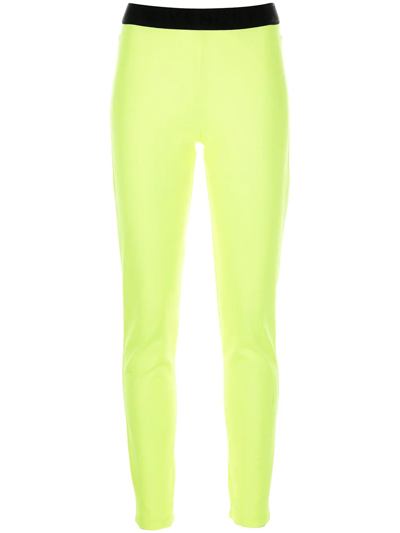 Shop Givenchy Mid-rise Leggings In Green