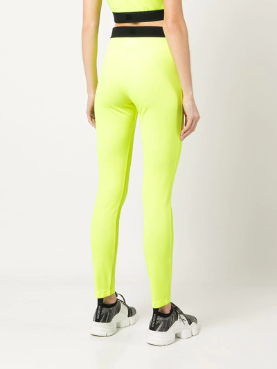 Shop Givenchy Mid-rise Leggings In Green