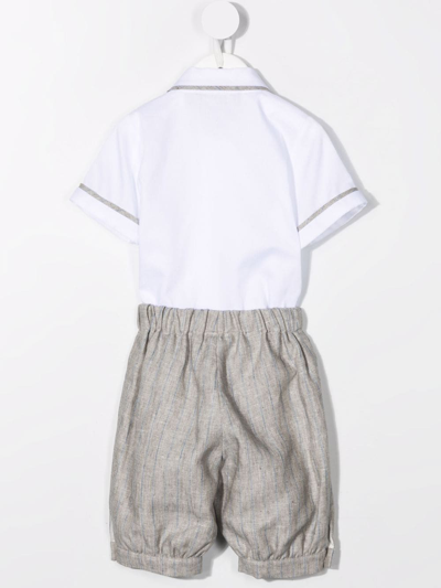 La Stupenderia Pinestripe-print Set In White