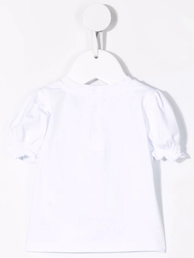 Shop Moschino Logo-print Cotton T-shirt In White