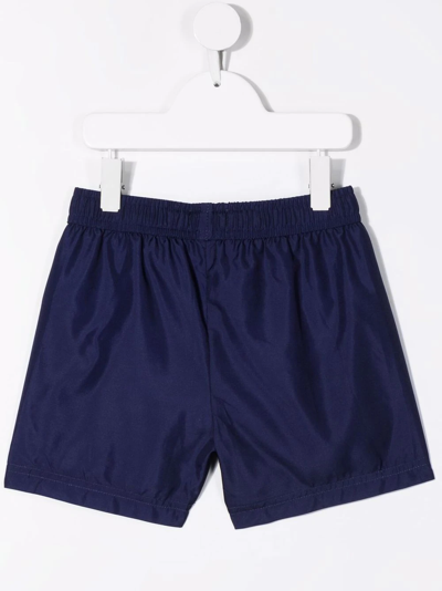 Shop Moschino Teddy-print Swim Shorts In Blue