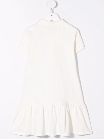Shop Moncler Logo-patch Polo Dress In White