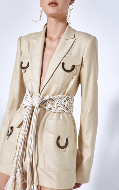 Alexis Women's Andreina Belted Mini Blazer Dress In Neutral | ModeSens