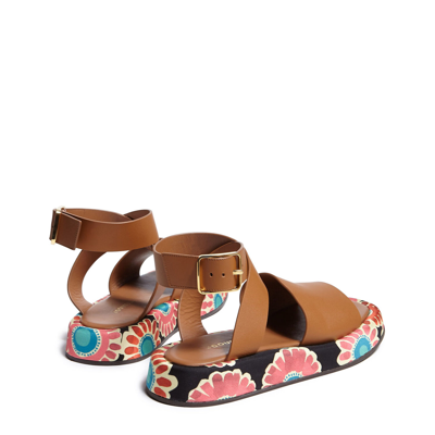 Shop La Doublej Chunky Sandals In Crazy Daisy Black