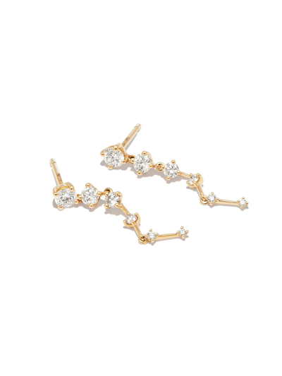 Shop Adidas Originals 18kt Yellow Gold Sequence Diamond Drop Earrings