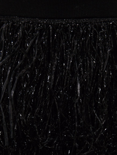 Shop Jw Anderson Multi-layer Fringe Skirt In Black