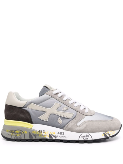 Shop Premiata Mick Colour-block Sneakers In Grey