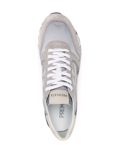 Shop Premiata Mick Colour-block Sneakers In Grey