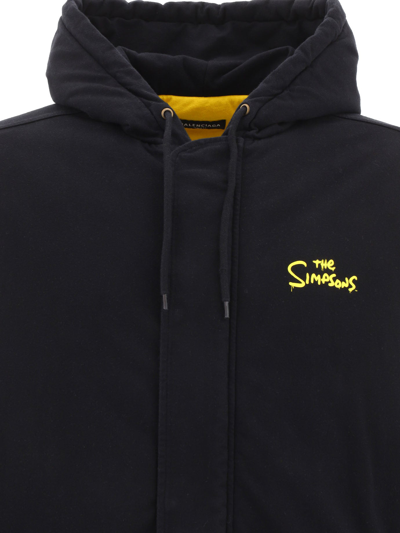 Shop Balenciaga "the Simpsons" Bomber Jacket In Black  