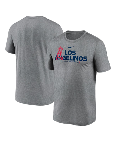 Nike Men's  Heathered Charcoal Los Angeles Angels Local Rep Legend Performance T-shirt In Heathered Charcoal