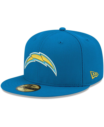 Shop New Era Men's  Powder Blue Los Angeles Chargers Team Basic 59fifty Fitted Hat