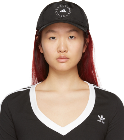 Adidas By Stella Mccartney Logo Print Drawstring Baseball Cap In Black |  ModeSens