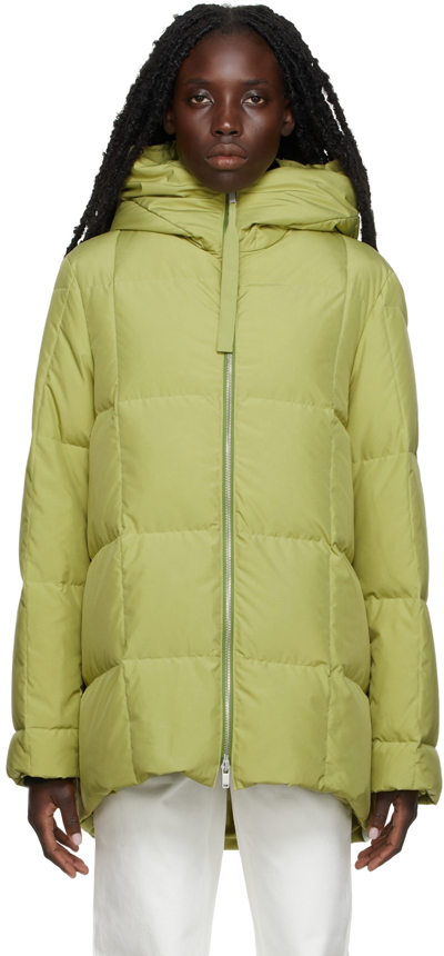 Jil Sander Quilted Feather-down Puffer Jacket In Green | ModeSens