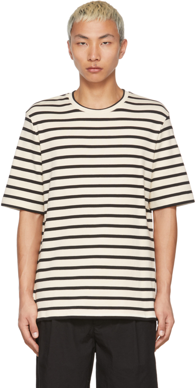 Shop Jil Sander Beige Knit T-shirt In 080 - Open Grey
