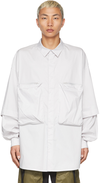 Shop A. A. Spectrum Grey Dulaire Shirt In Opal