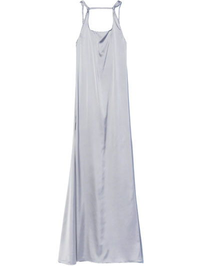 Shop Jacquemus Grey La Robe Mentalo Long Dress