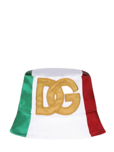 Shop Dolce & Gabbana Multicolored Fisherman Hat With Logo