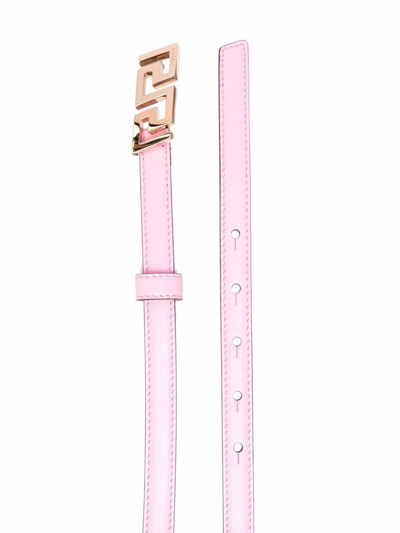 Shop Versace Women's Pink Leather Belt