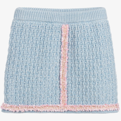 Shop Angel's Face Girls Blue & Pink Knitted Skirt