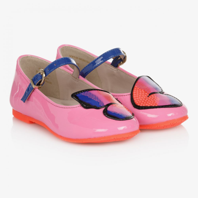 Shop Sophia Webster Mini Girls Pink Patent Leather Shoes