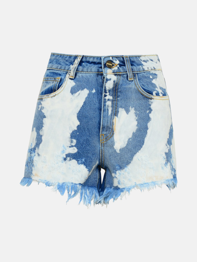 Shop Barrow Shorts Jeans Smile In Light Blue