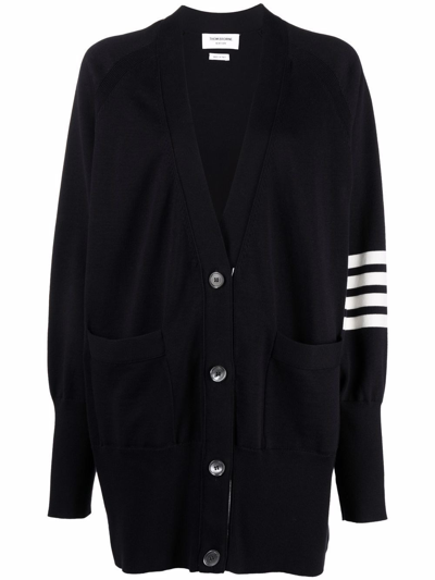 Shop Thom Browne Cardigan In Blue