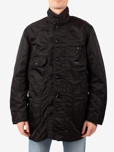 Shop Engineered Garments Long Logger Jacket In Black