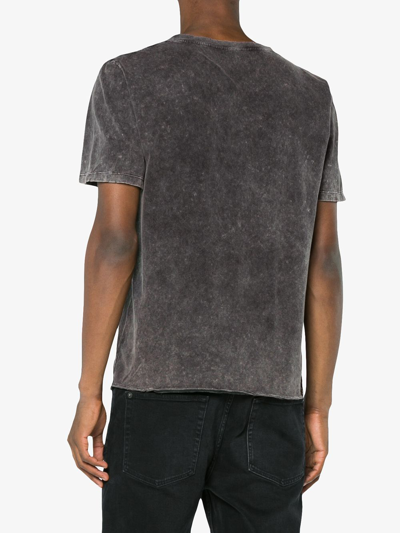 Shop Saint Laurent T-shirt Worn Look In Grey