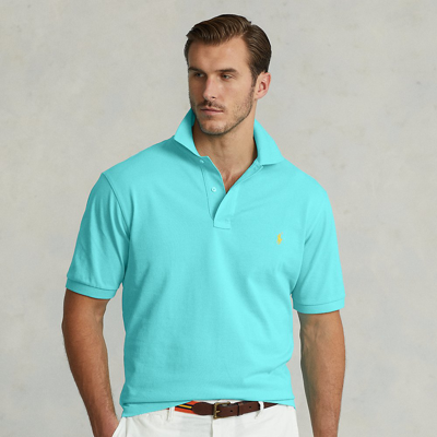Shop Polo Ralph Lauren The Iconic Mesh Polo Shirt In Vacation Blue