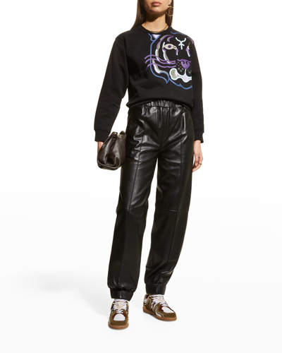Shop Kenzo K-tiger Tiger Motif Sweatshirt In 99 - Black