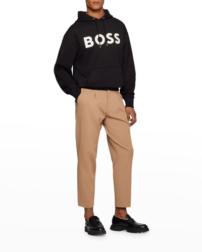Shop Hugo Boss Men's Iconic Pullover Hoodie In Blk