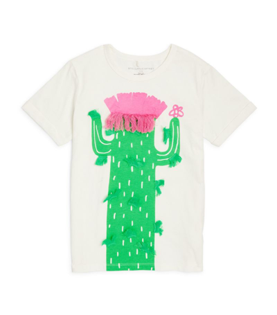 Shop Stella Mccartney Kids Cotton Cactus T-shirt In White