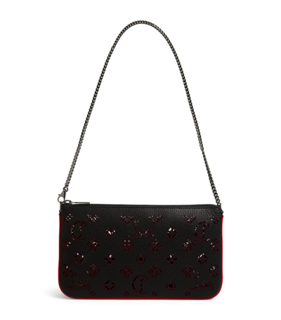 Shop Christian Louboutin Loubila Leather Clutch Bag In Red
