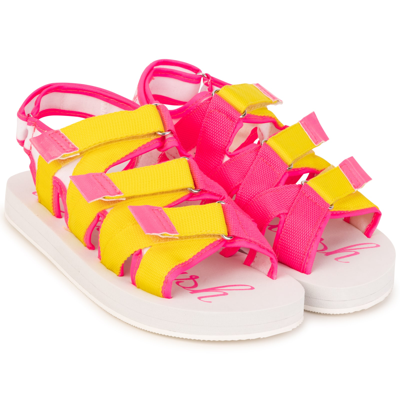 Shop Billieblush Sandals With Stretch In Rosa Fluo