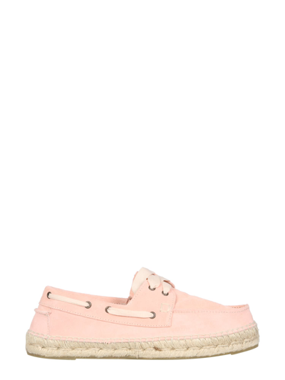 Manebi Hamptons Pink Leather Lace-up Shoes In Rosa