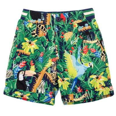 Shop Kenzo Shorts With Print In Marine