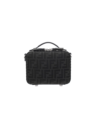 Shop Fendi Mini Suitcase In Asfalto+nero+pallad.