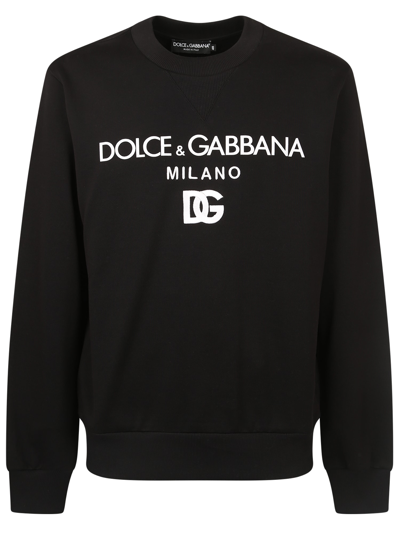 Shop Dolce & Gabbana Branded Sweatshirt In Black