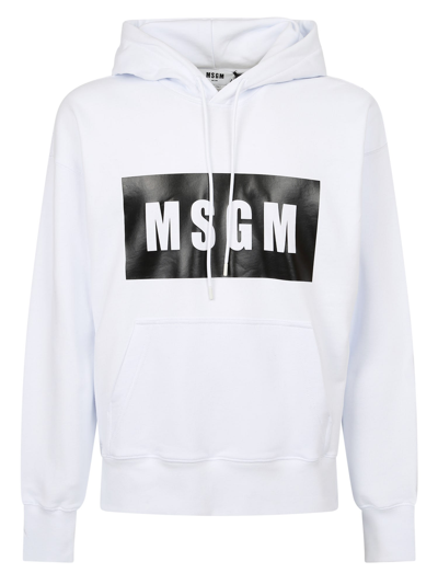 Shop Msgm Branded Sweatshirt In White