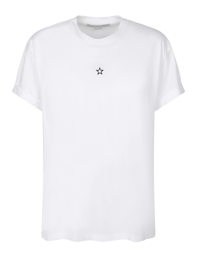 Shop Stella Mccartney Embroidered T-shirt In White