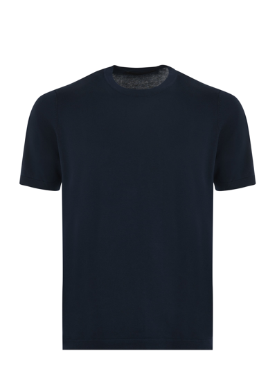 Shop Jeordies T-shirt  In Filo Di Cotone In Blu Scuro