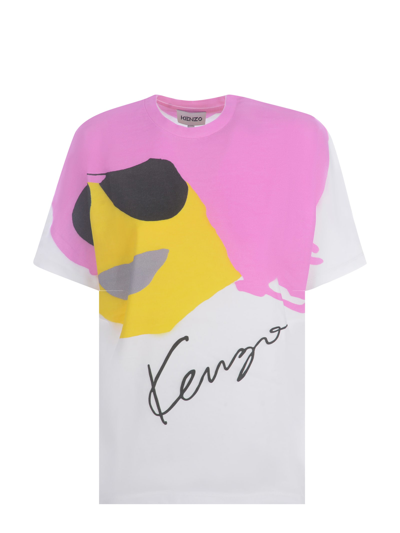 Shop Kenzo T-shirt  In Cotone In Bianco