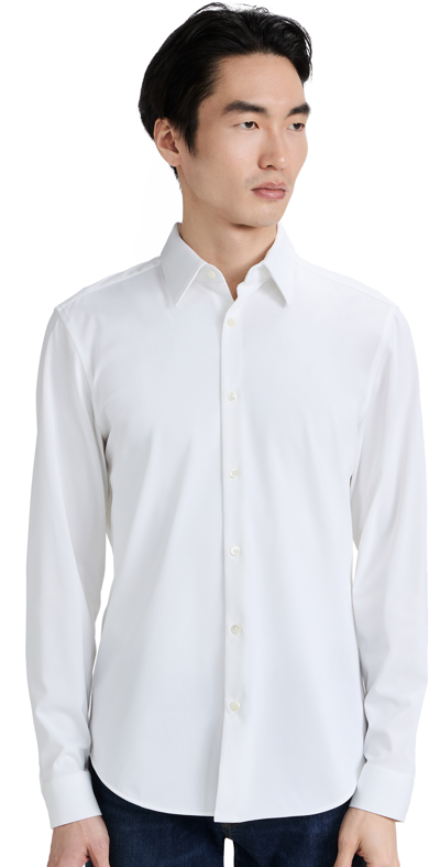 Shop Theory Sylvain Structure Knit Shirt White