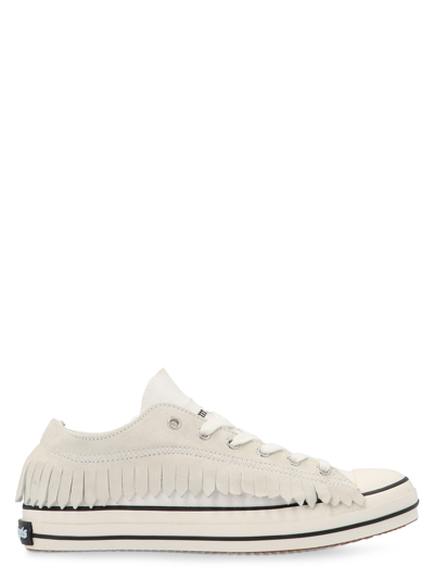 Shop Palm Angels 'fringe Basket Low Vulcanized' Sneakers In White