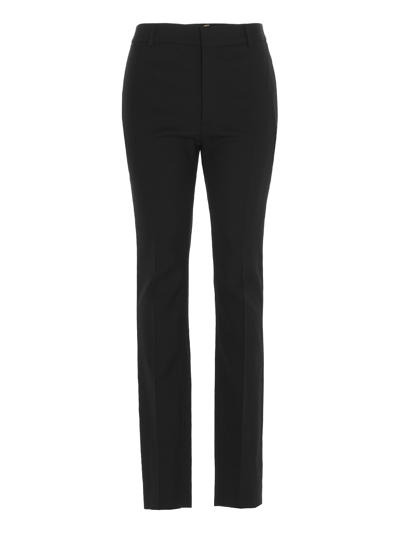 Shop Saint Laurent Tailleur Pants In Black