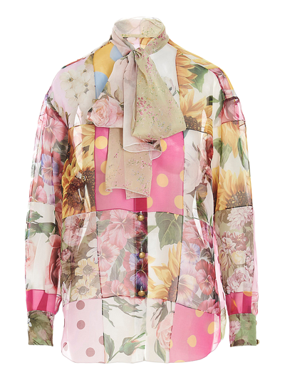 Shop Dolce & Gabbana Women's Shirts -  - In Multicolor Silk