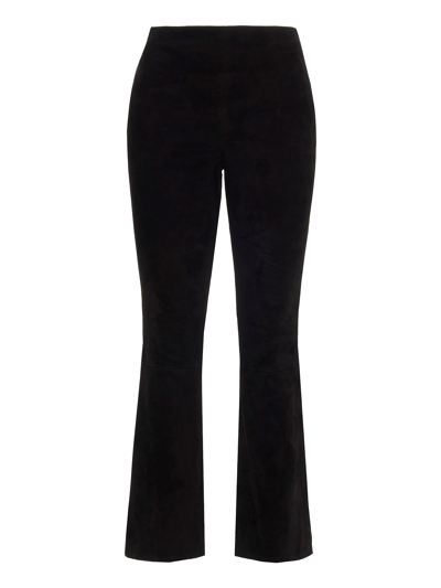 Shop Theory Women's Trousers -  - In Black Leather